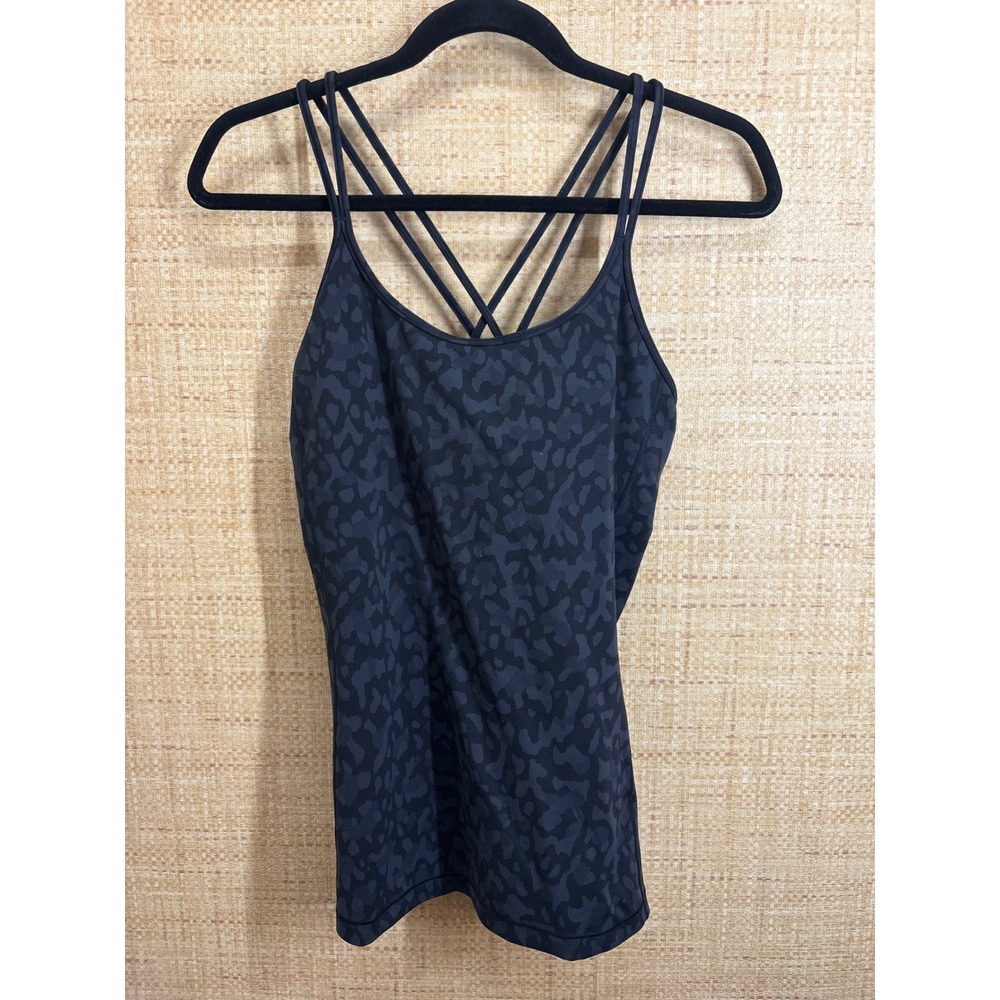 Lululemon Free To Be Serene Tank Top Wild Thing Camo Deep Coal Multi Size 8
